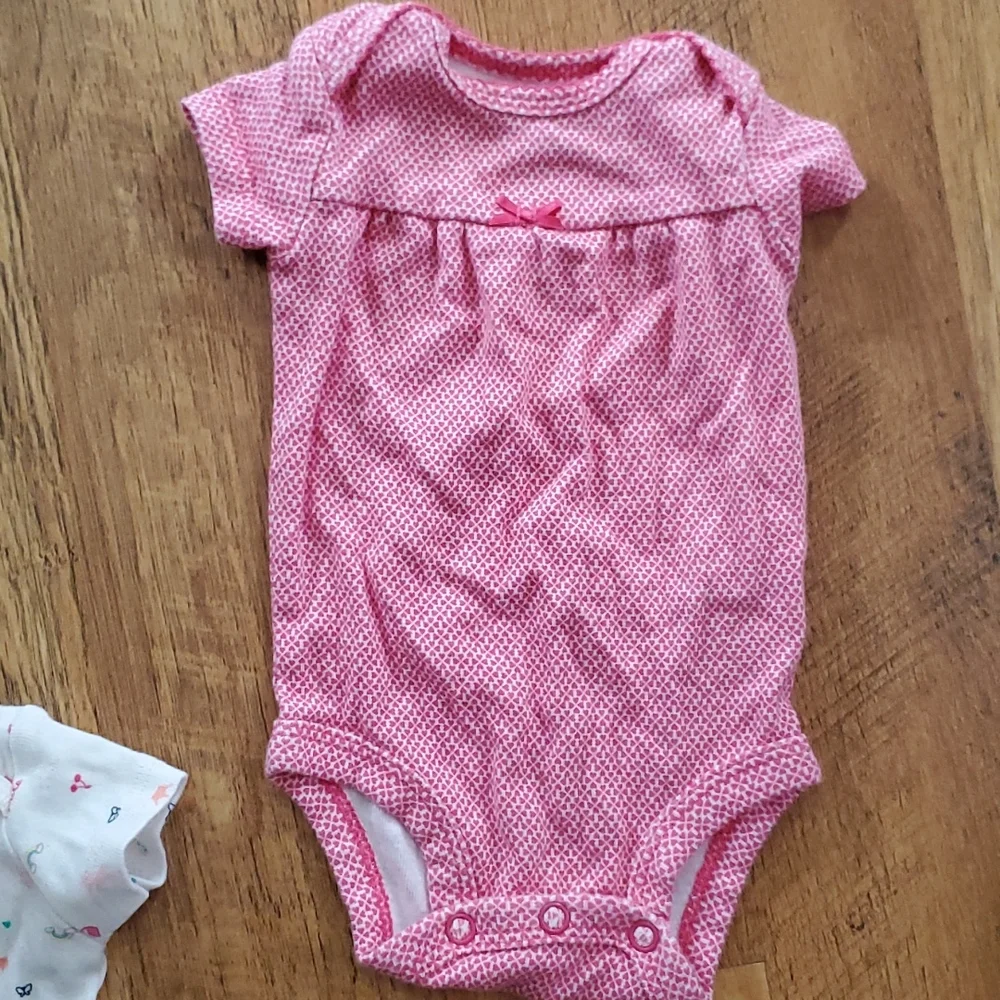 Carters Child of Mine Girls 3 Pack Short‎ Sleeve Onesies